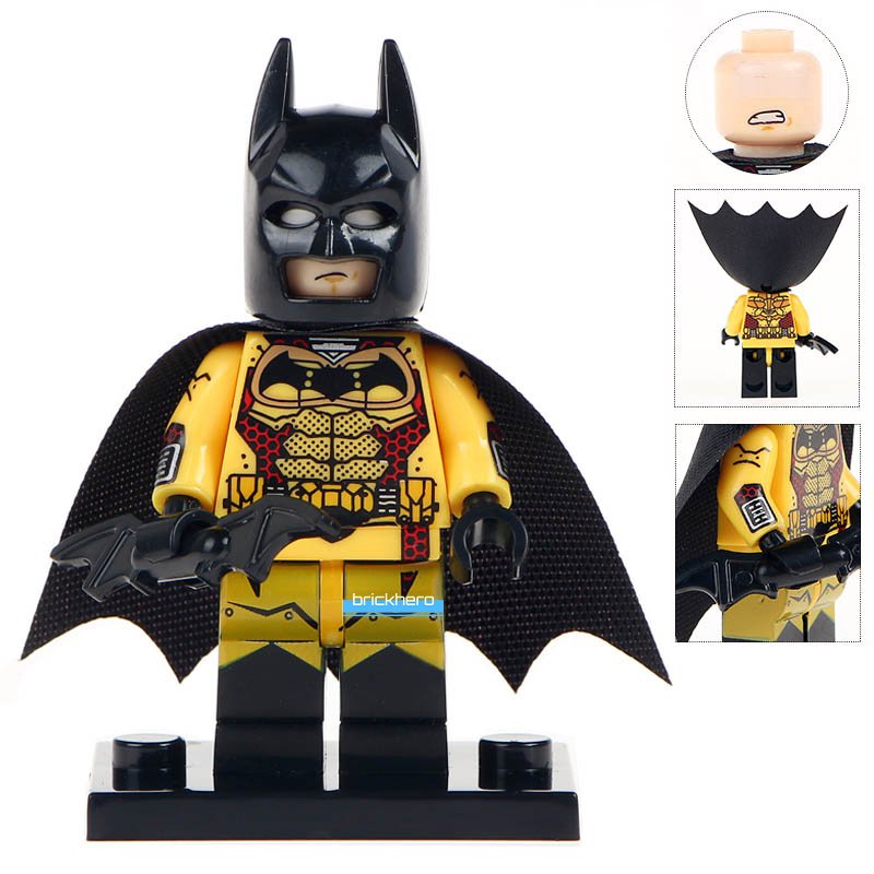 Gold Batman DC Universe Super Heroes Lego Custom Minifigure Brick Toys Gift