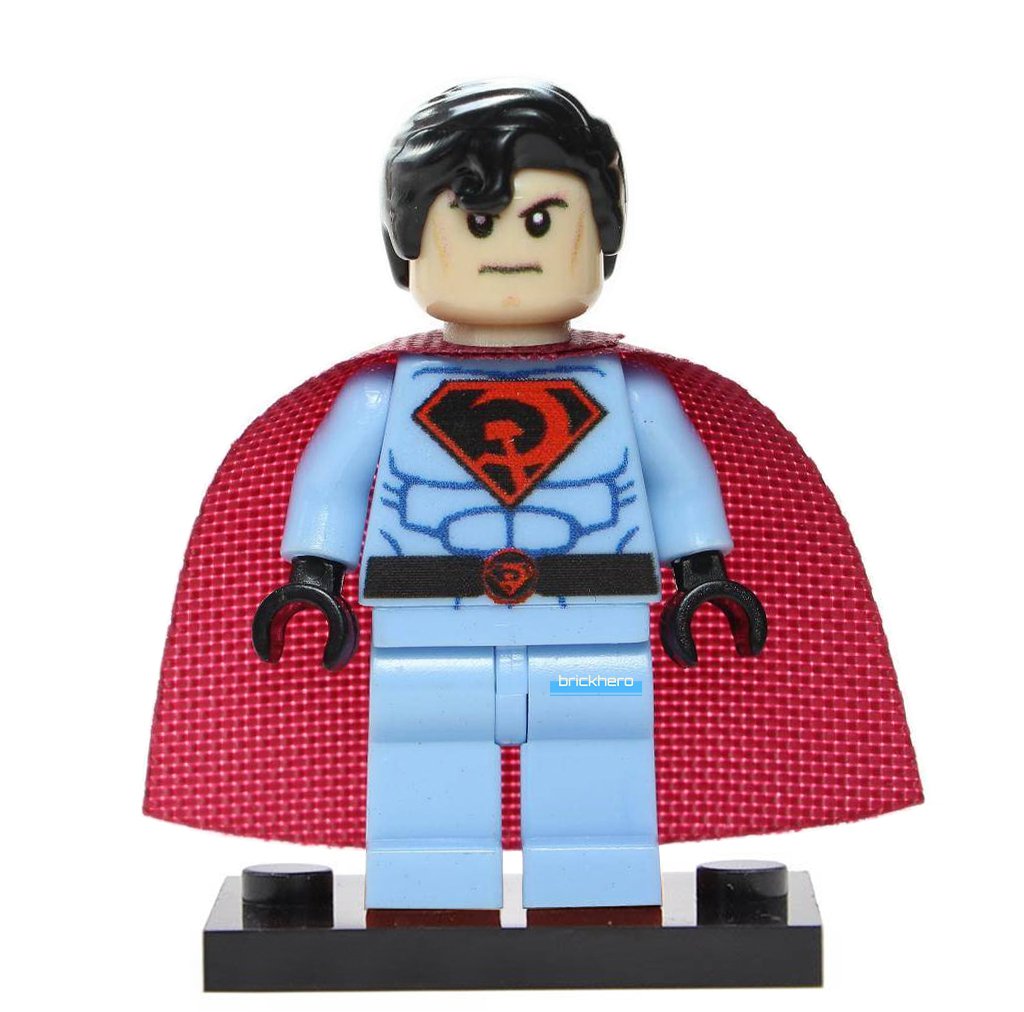 Superman Red Son DC Universe Superheroes Lego Custom Minifigure Brick Toys