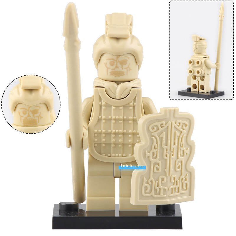 Terra Cotta Warrior Ancient Chinese Warrior Lego Custom Minifigure Brick Toys