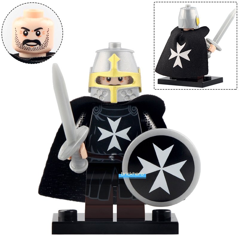 Castle Knights Hospitaller Lego Custom Minifigure Brick Toys Gift