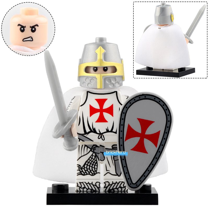 Castle Knights Templar Lego Custom Minifigure Brick Toys Gift