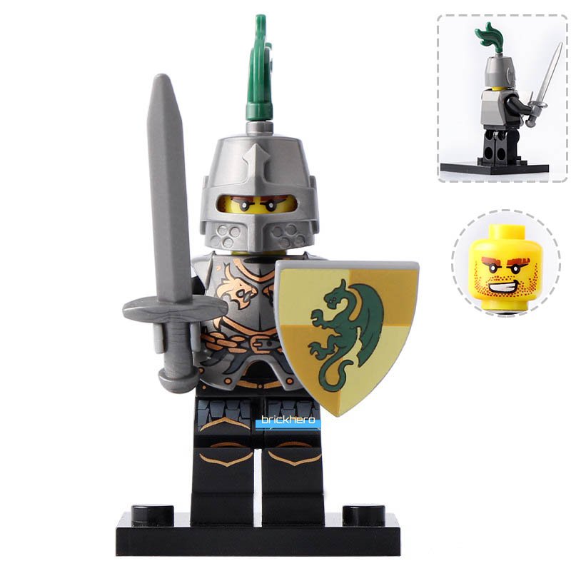 Dragon Knight Medieval Castle Kingdoms Lego Custom Minifigure Brick Toys Gift