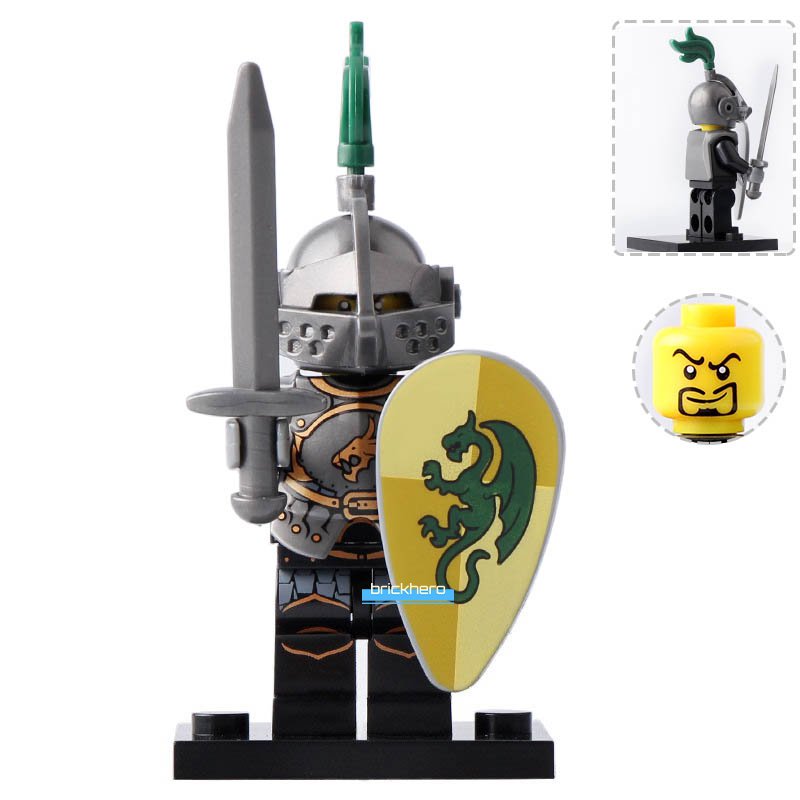 Medieval Castle Kingdoms Dragon Knight Lego Custom Minifigure Brick Toys Gift