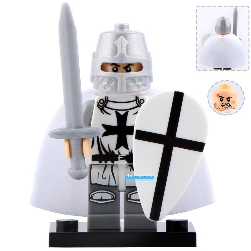 Medieval Castle Teutonic Knight Lego Custom Minifigure Brick Toys Gift