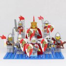 Medieval Castle Kingdoms Red Lion Knights Lego Custom Minifigure Brick Toys 8Pcs