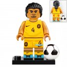 Virgil van Dijk #4 Dutch Professional Footballer Custom LEGO Minifigure Toy Gift