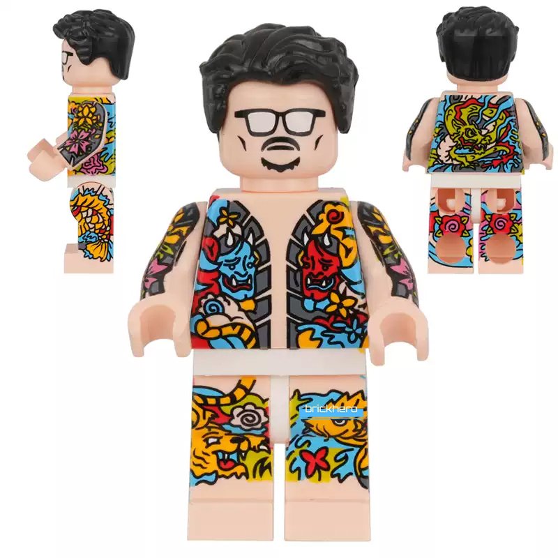 Tattoo Enthusiast & Artist Custom Printed LEGO Minifigure Toy Gift
