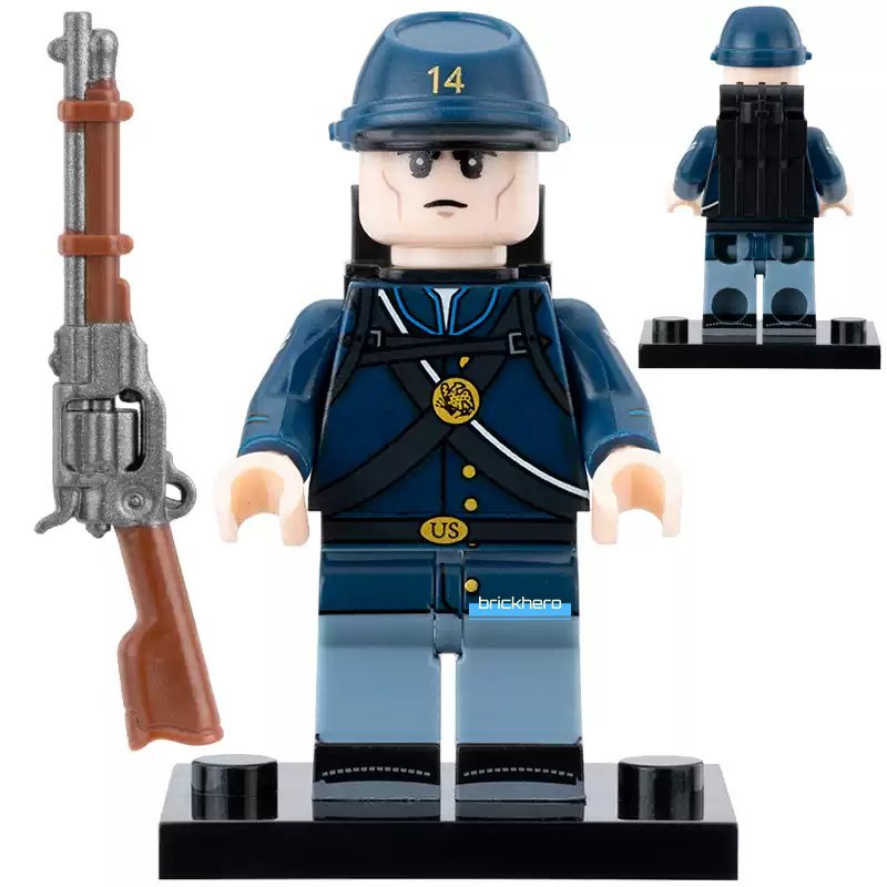 Joseph Pierce (Union Army) American Civil War 1861-1865 LEGO Minifigure Toy Gift