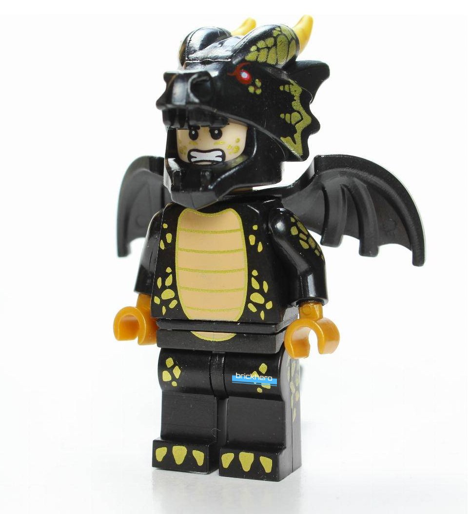 Black Dragon Guy Custom Printed Lego Minifigure Toy Gift