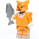 Orange Cat Girl Custom Printed Lego Minifigure Toy Gift