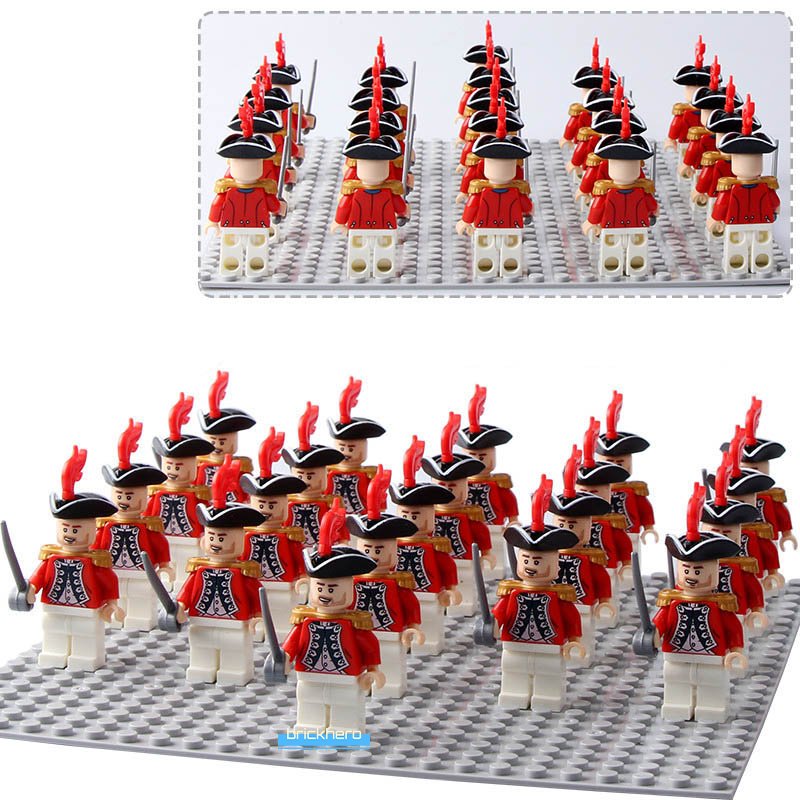 Red Uniform British Soldier Pirates of the Caribbean LEGO Minifigure toy 21Pcs