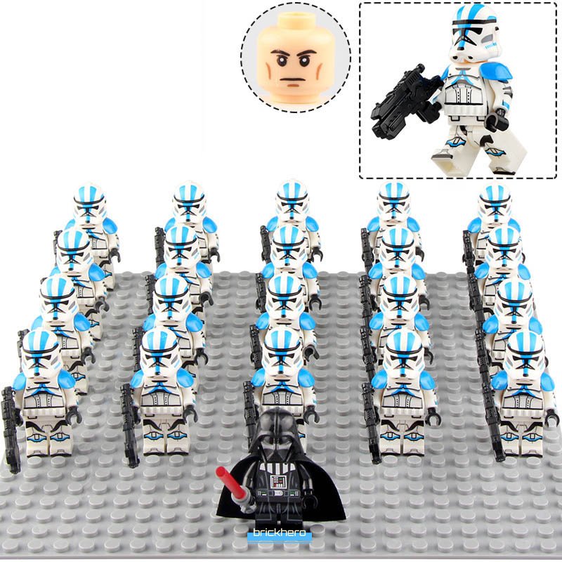 501st Legion Clone Trooper Star Wars The Clone Wars LEGO Minifigure Set 21Pcs