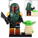 Boba Fett with Grogu Star Wars The Book of Boba Fett Custom LEGO Minifigure Toy