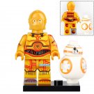 C-3PO with BB-8 Droid Star Wars Custom LEGO Minifigure Toy