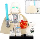 White Darth Vader with D-O Droid Star Wars Custom LEGO Minifigure Toy