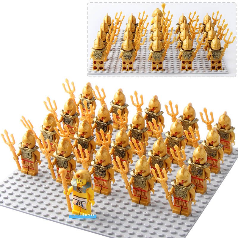 Poseidon Atlantis Temple Statue Custom LEGO Minifigure Toy Set 21Pcs