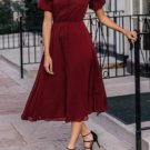 women's sexy jacquard chiffon dress