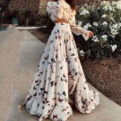 Butterfly Print Two-Piece Boho Maxi Maxi Beach Dress