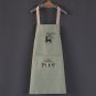 Waterproof lampblack hanging neck apron men and women cute small apron