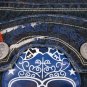 LAGUNA BEACH JEANS Huntington Beach Indigo w/Blue SKULL Patch & Key Chain 42 x 34