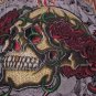 CHRISTIAN AUDIGIER RHINESTONE Skull & Roses Thermal T Shirt, M Medium