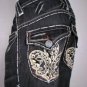 LAGUNA BEACH JEANS Redondo Beach BLK SKULL FLEUR, 36 x 34, New With All Tags