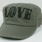 Brokedown Hat Olive Love With Black Crystals New Trucker Hat Baseball Cadet Cap