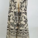 Flying Tomato Palazzo Pants Cream Black 'Versailles' Boho Paisley, New, M Medium