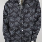 English Laundry Abstract Paisley Black Grey Cream Mens Dress Shirt M, 44" Chest