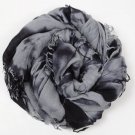 Chan Luu Scarf Griffin & Black Tie Dye Silk & Cashmere Wrap Shawl, 62 x 58", New