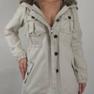 Odd Molly Coat New 364 Winter White Faux Fur Lined, Jacket L, Large 3