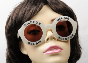 Wildfox Couture New Large Pearl White Bel Air Logo Sunglasses, w/ Sunglass Case