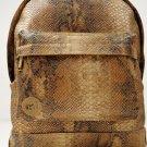 Mi-Pac Rattlesnake Snake Skin Brown Backpack Back Pack Bag Laptop School, Rare