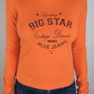 BIG STAR Vintage Jeans T Tee Shirt, Long Sleeves, S, Small, MSRP $59.00, Last 1