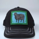 Goorin Bros Brothers New Animal Farm 'BLACK SHEEP' BLACK Trucker Hat Cap *RARE*