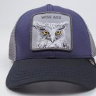 Goorin Bros Brothers New Animal Farm WISE ASS OWL Navy Blue Trucker Hat Cap