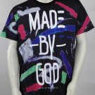 Bass By Ron Bass T Shirt Black Made By God Sublimation Art, 2XL, XXL, 49" Chest