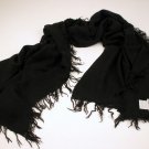 Chan Luu New Cashmere & Silk Black Wrap Scarf Shawl 62 x 58 inches, NWT, Rare