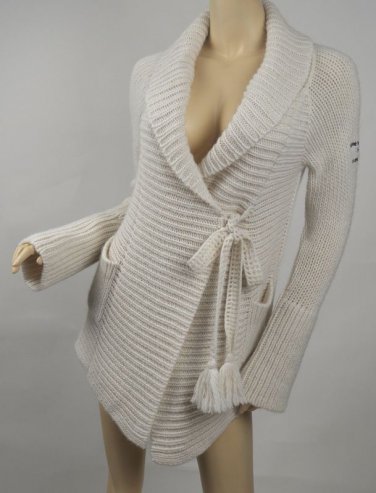 Odd Molly Cardigan Wrap Sweater Off White Alpaca Mix Jacket 3, L Large, Last One