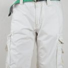 Jet Lag Jetlag Cargo Shorts White TLZ Cataloa and Removable Belt, Size 38