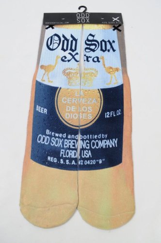 Odd Sox Socks Cerveza De Los Dioses Beer Custom Urban Footwear Size 6 - 13
