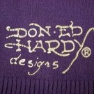 Ed Hardy Hoodie Sweater Rhinestone Grape Love Cross Zip-Up, S, Small, LAST 1