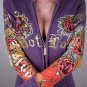 Ed Hardy Hoodie Sweater Rhinestone Grape Love Cross Zip-Up, S, Small, LAST 1