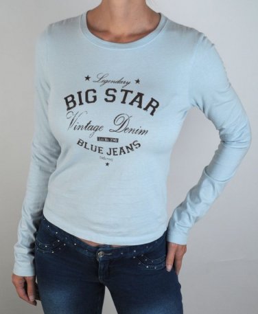 Big Star Jeans T Shirt New Light Blue, S Small, MSRP $59