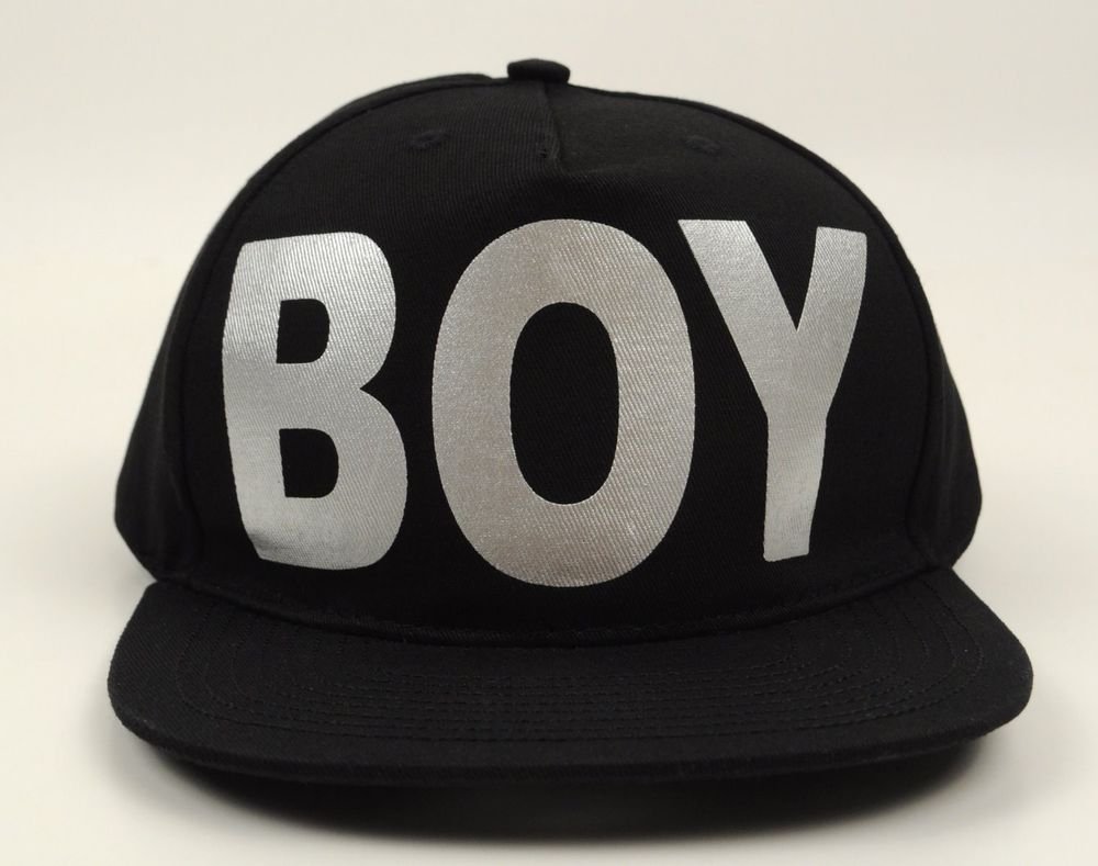 Boy London Black Hat Silver BOY Logo Snapback Baseball Trucker Cap New ...