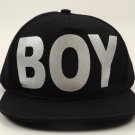Boy London Black Hat Silver BOY Logo Snapback Baseball Trucker Cap New With Tags