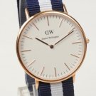 Daniel Wellington Classic Glasgow Mens Watch 40mm Rose Gold Natostrap Timepiece