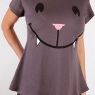 Wildfox Couture T Shirt Naughty Vampire Cat NYC, Desert Crew Top, Small S