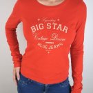Big Star Jeans T Shirt Vintage Red T Tee Shirt, S Small, MSRP $59