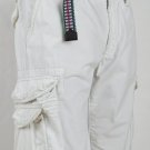 Jet Lag Jetlag Cargo Shorts White TLZ Cataloa and Removable Belt, Size 36